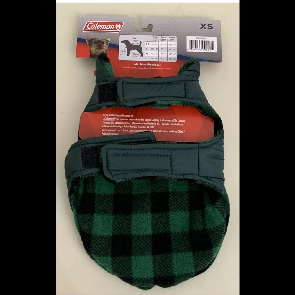 COLEMAN GREEN REVERSIBLE DOG PUFFER JACKET - Picture 7 of 8